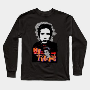 No Future Retro Punk rock culture Motormaniac Long Sleeve T-Shirt